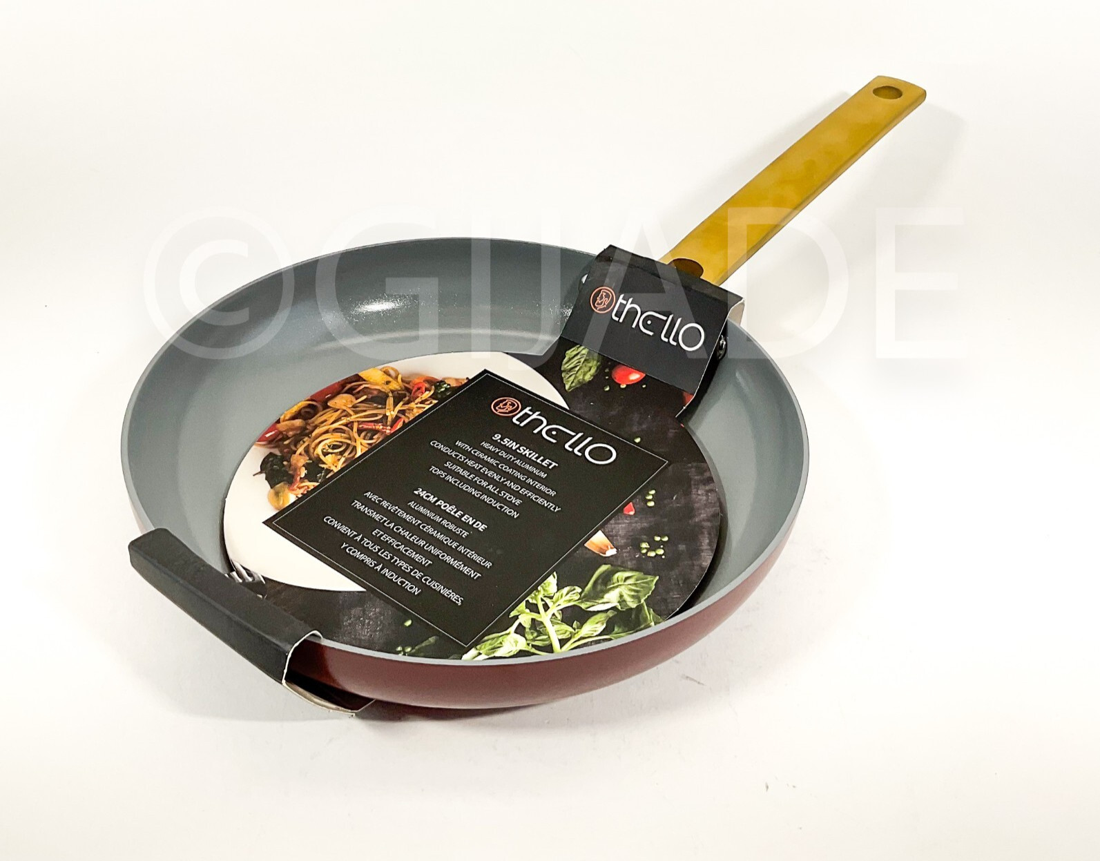 Othello Healthy Ceramic Coating Non-stick 9.5″ Frying Pan Gold Handle