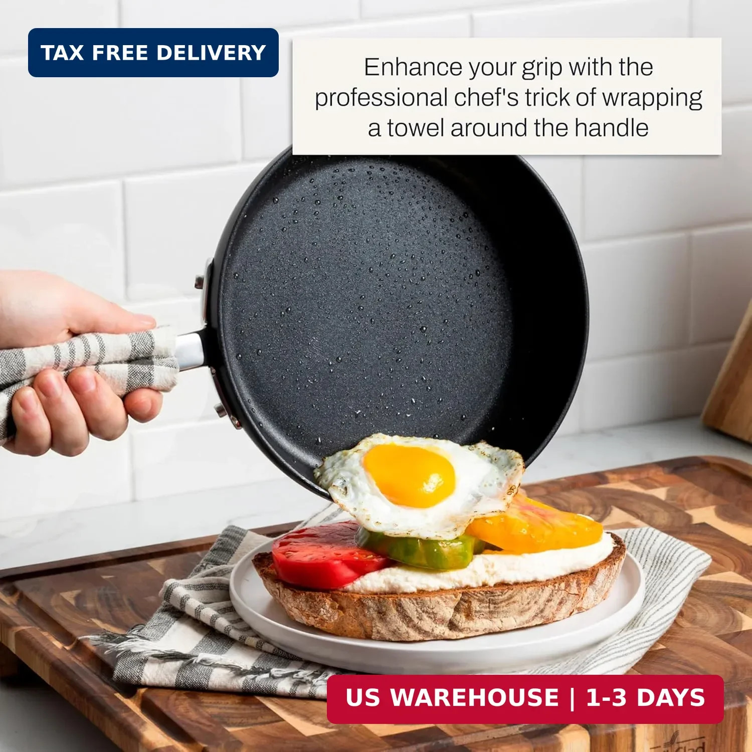 All-Clad HA1 Hard Anodized Non Stick Fry Pan Set 2 Piece, 8, 10 Inch, Induction,