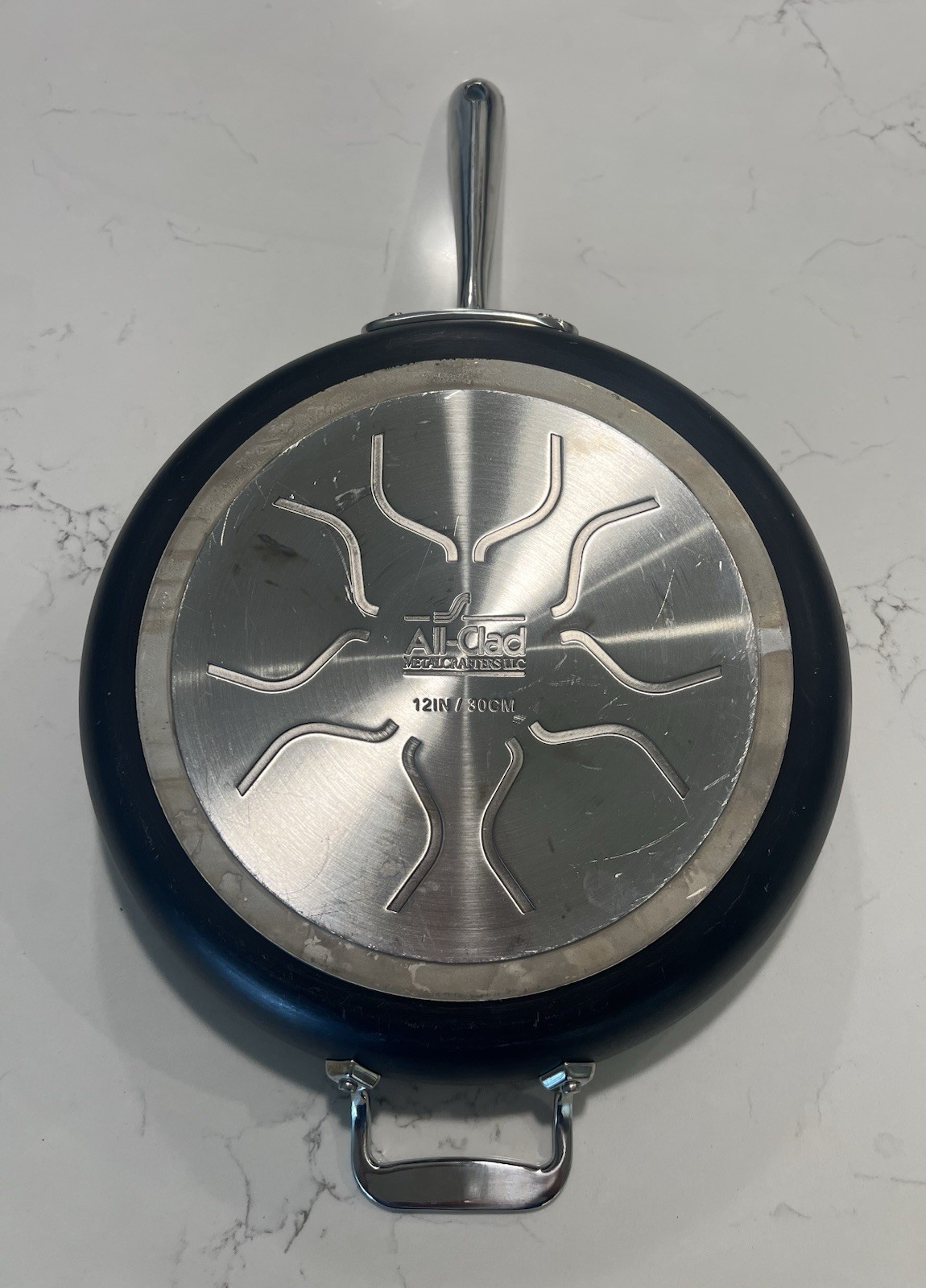 All Clad Nonstick Hard Anodized Stainless 12” Open Pan Skillet Helper Handle