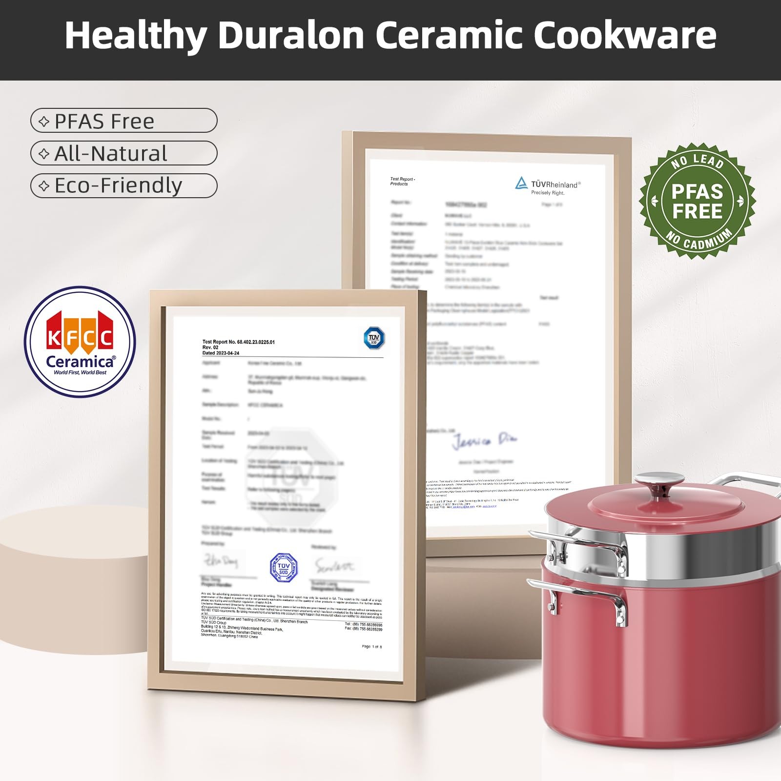 Nuwave Lux 13pc Forged Lightweight Cookware Set PFAS Free, Healthy G10 Duralon