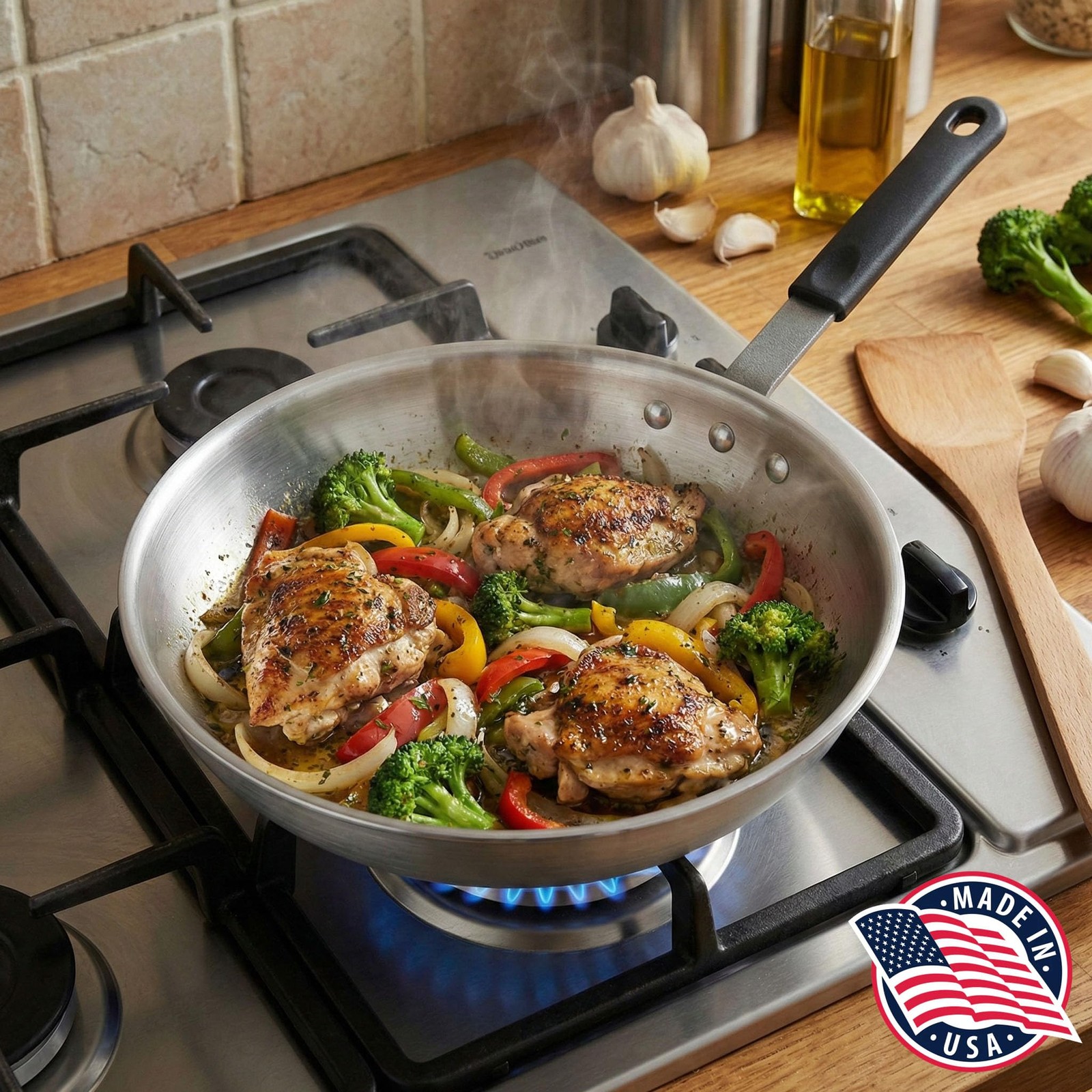 Alegacy Eagleware Professional Natural Aluminum Fry Pan, 8-Inch
