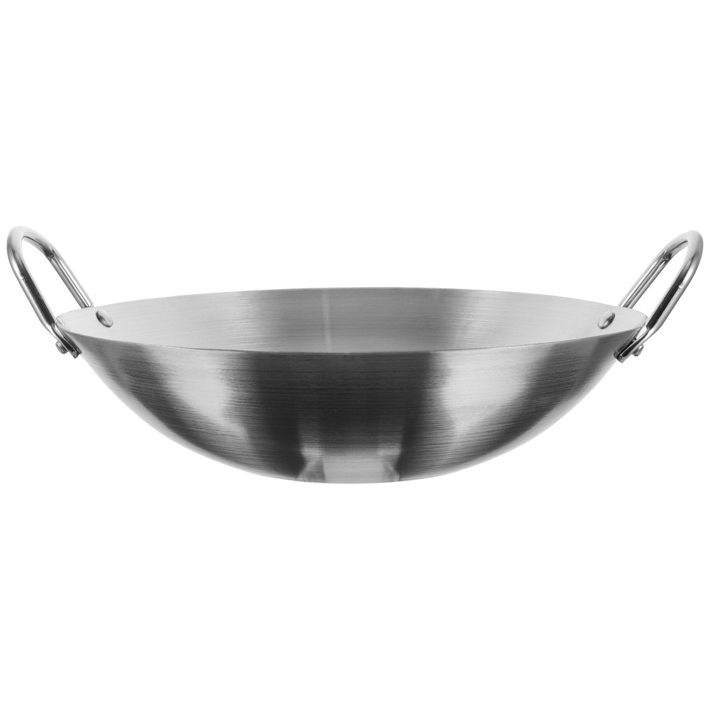 Cooking Pot Stainless Steel Binaural Wok Kitchen Practical Frying Pan 30 cm