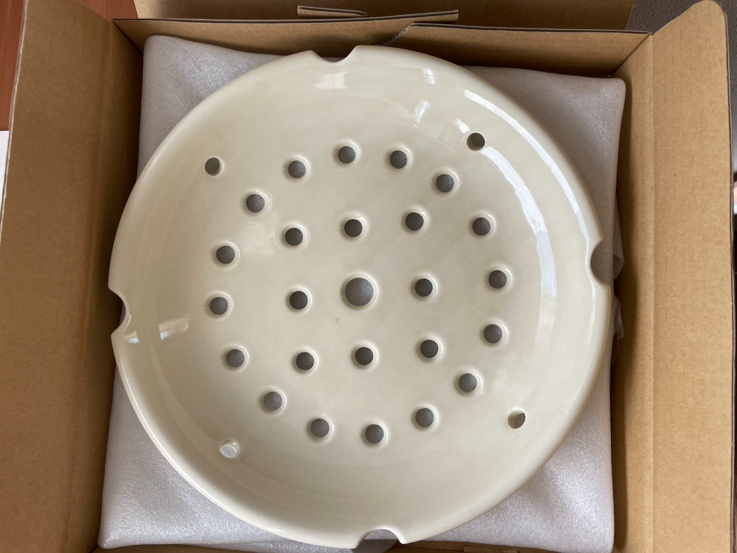 NAGATANIEN Steamer insert DONABE SUNOKO Pot Pottery White Plate Inner tray Only