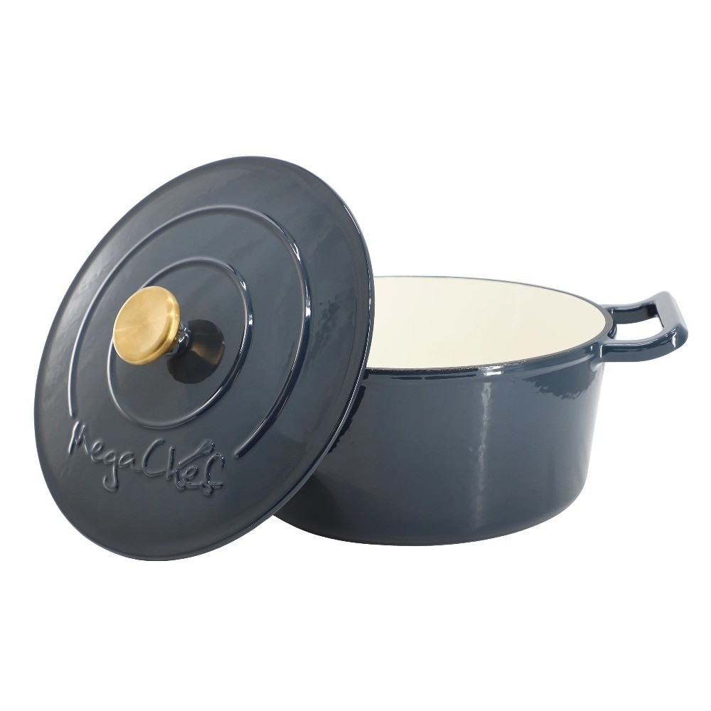 5.3 Quart Round Enameled Cast Iron Casserole with Self Basting Lid in Gradient