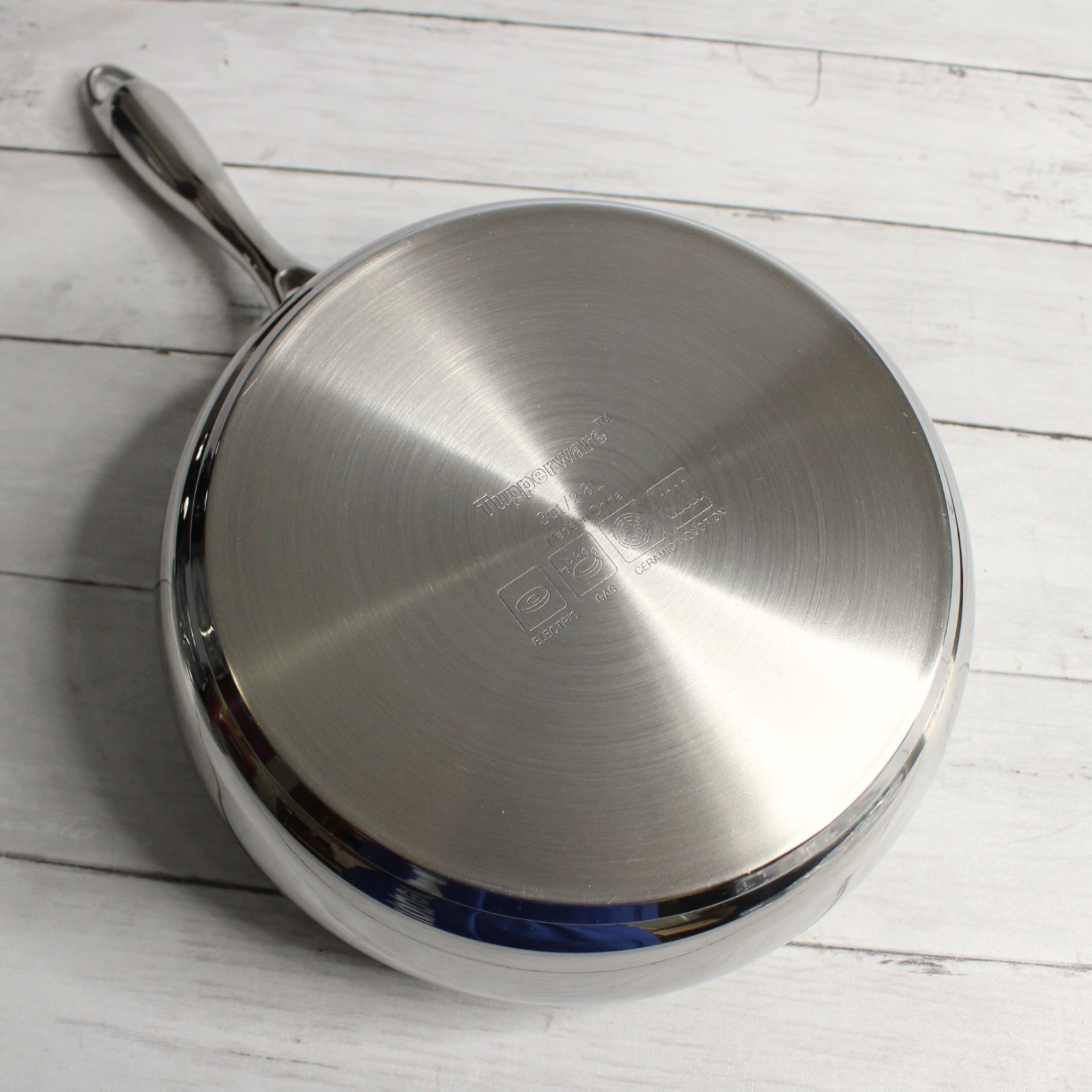 Tupperware Chef Series Stainless Steel 3 Qt Sauce Pan Glass Steamer Lid Cover