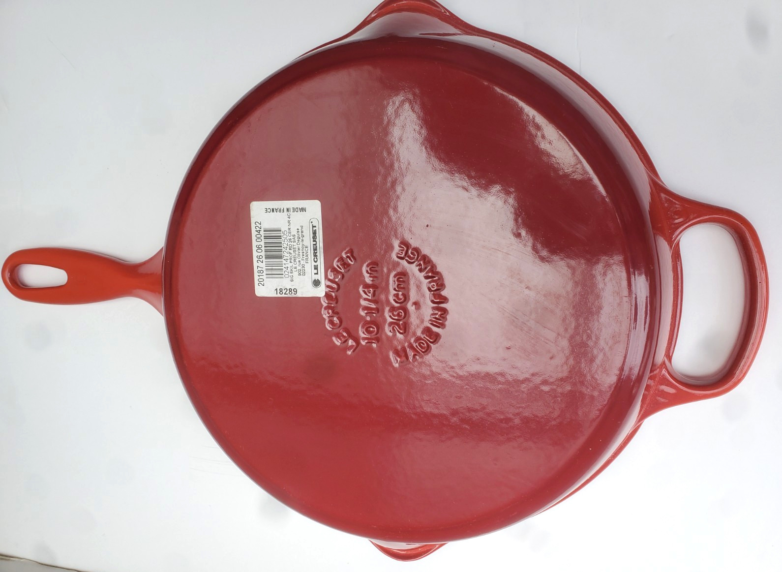 LE CREUSET Signature Enamelled Cast Iron Deep Skillet 10 1/4 Inch in Cerise Red