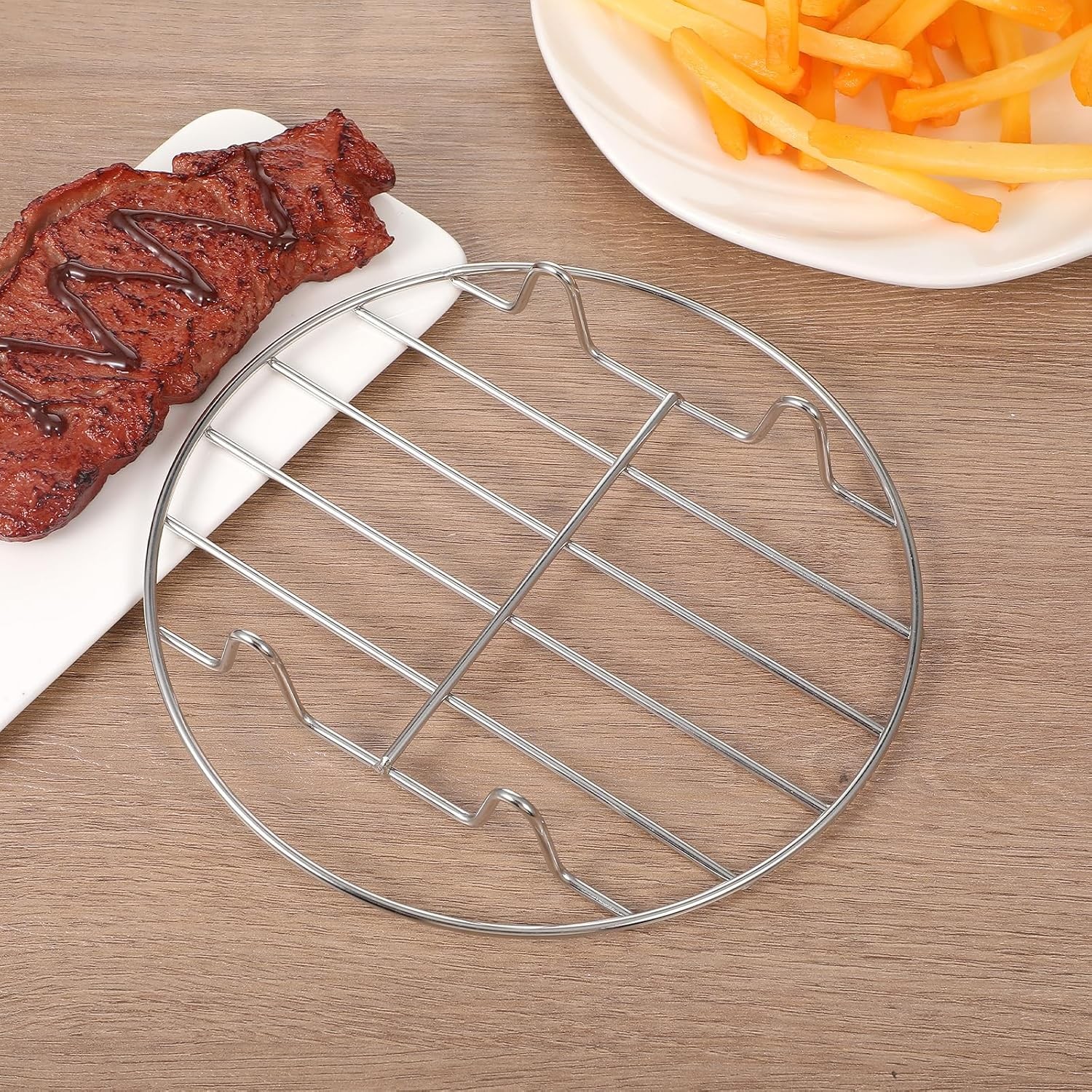Round Steamer Rack, 304 Stainless Steel Steaming Rack Steamer Plate for Pressure