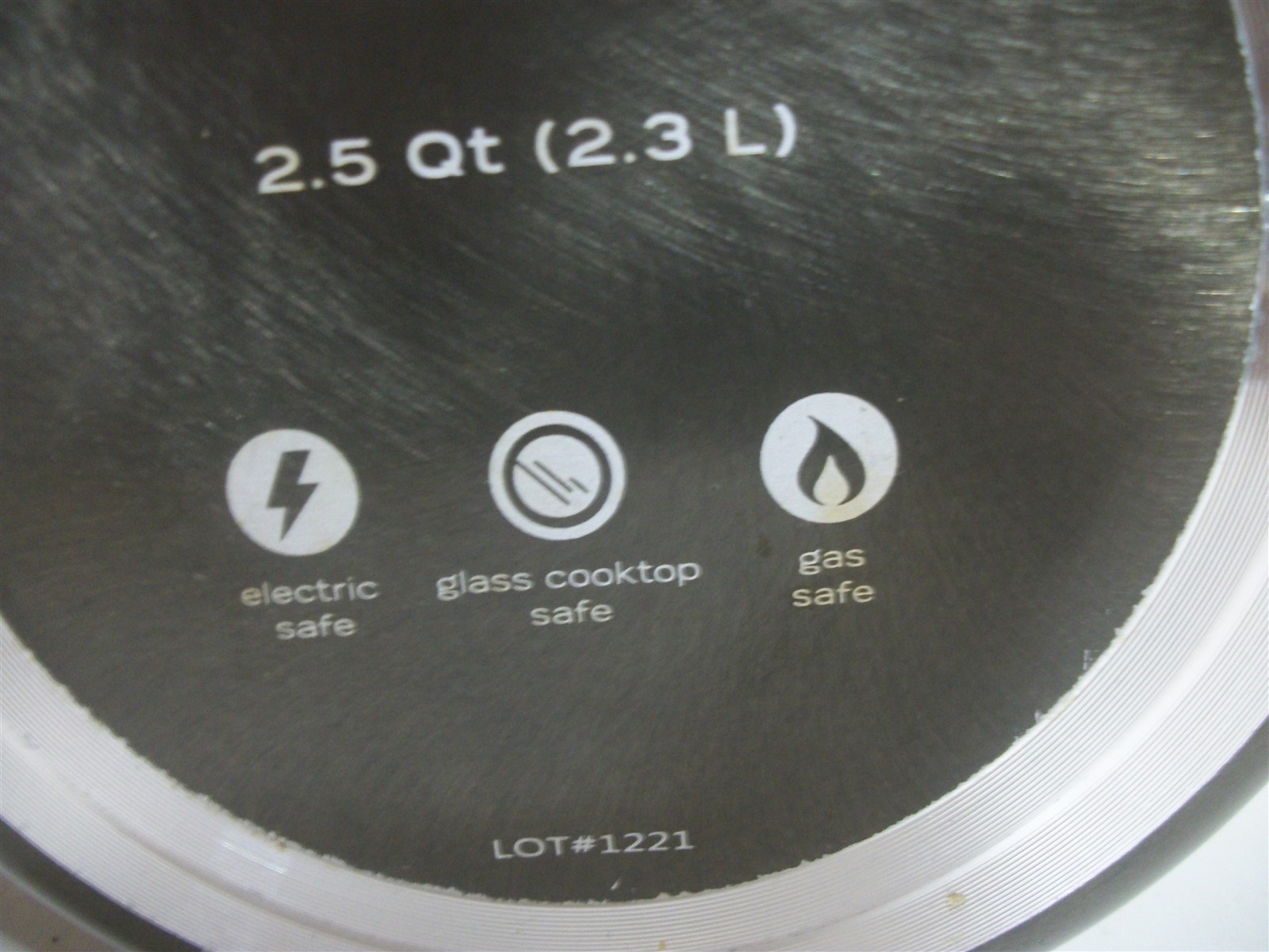 Food Network Saucepans 1 1/2 Qt, 2 1/2 Qt w Glass Lids Non Stick Graphite