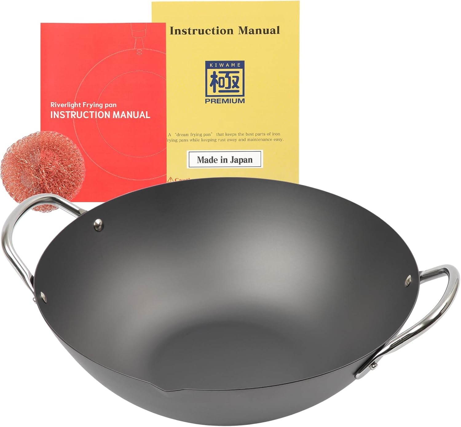 Riverlight KIWAME Premium Double-Handle Wok pan (Wok 11.8inches (30cm))