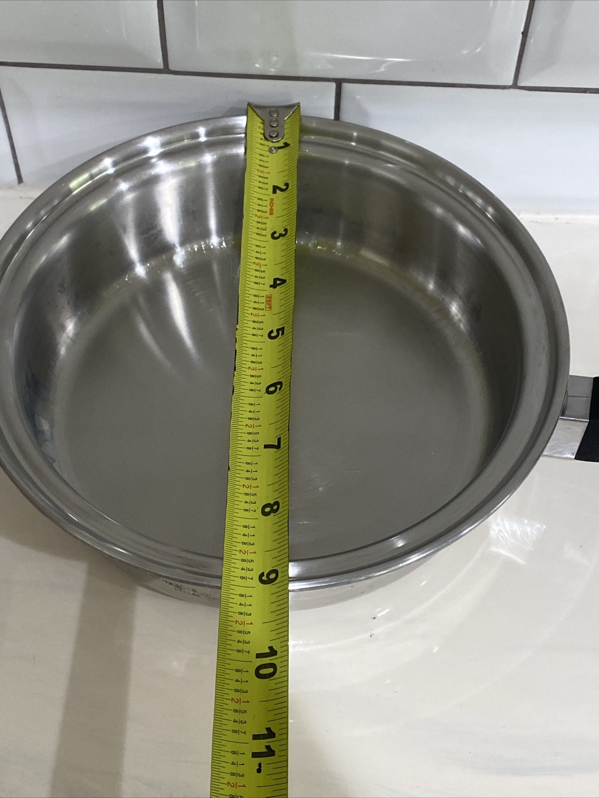 Saladmaster Cookware TP304S Stainless Steel Five Star 9”Fry/saute Pans With Lids