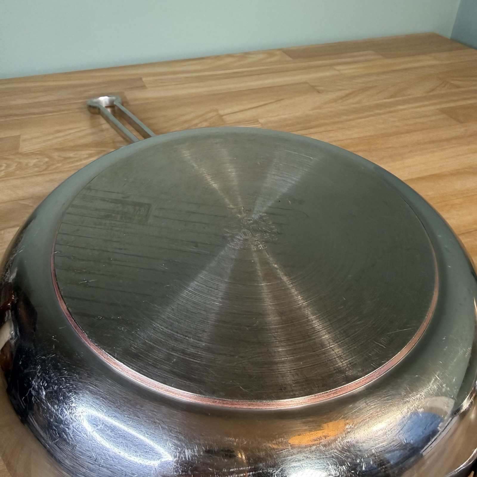 REVERE Pro Line 1801 Stainless 10″ Saute Fry Pan Skillet Copper Core 6760 w/ Lid