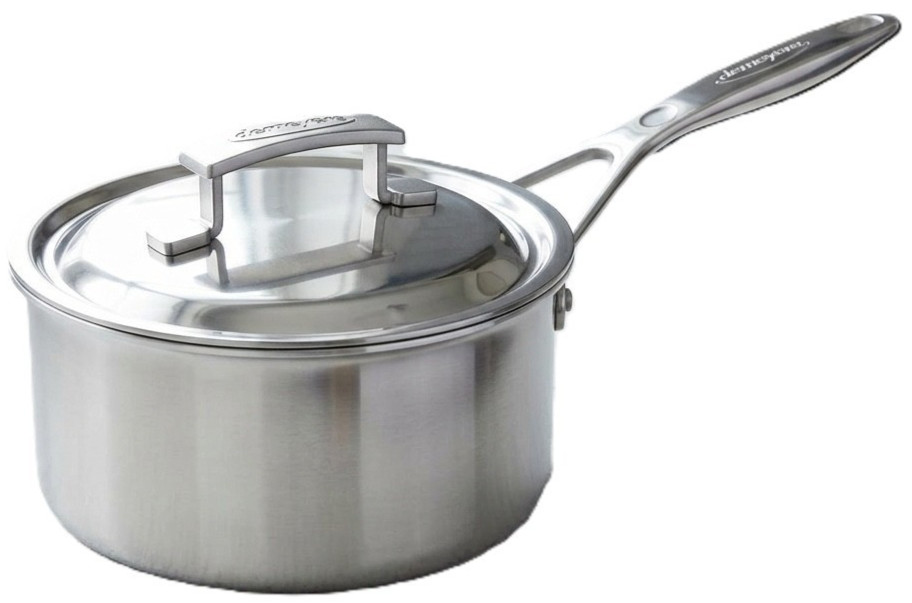 Demeyere Industry Sauce Pan 2.25 qt 2.2 L Stainless Lid 40850-676 *NEW in Box*