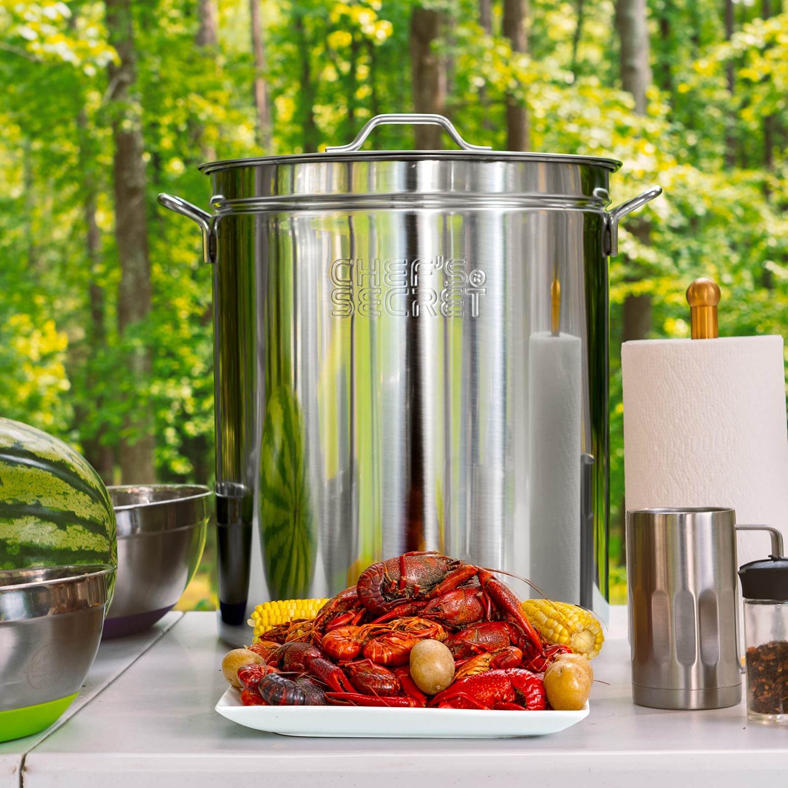 Chef’S Secret Chefs Secret 82 Quart Stainless Steel Stockpot W/Basket Perfect
