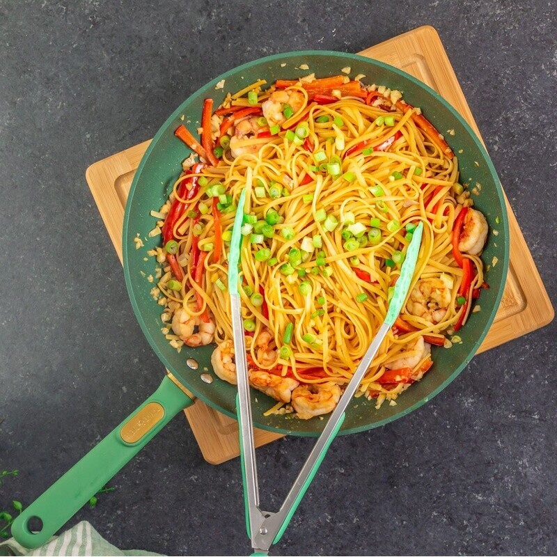 Granite Collection 10″ Fry Pan Non Stick Green Durable Aluminum Stainless Steel
