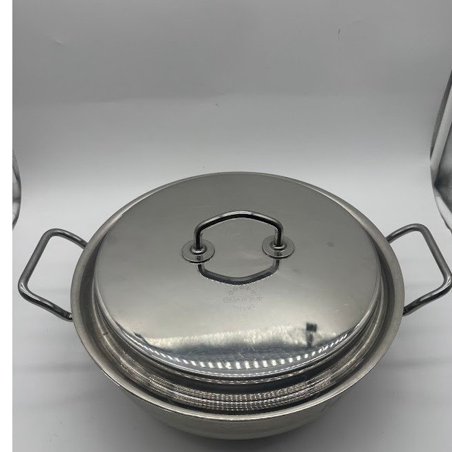 Silga Design Milano Teknika 18/10 Stainless Steel 28cm Casserole Pan with Lid