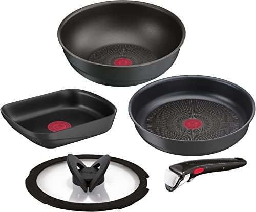 T-Fal Frying Pan Set, 5-Piece Set, IH and Gas Stove Compatible, L866S5