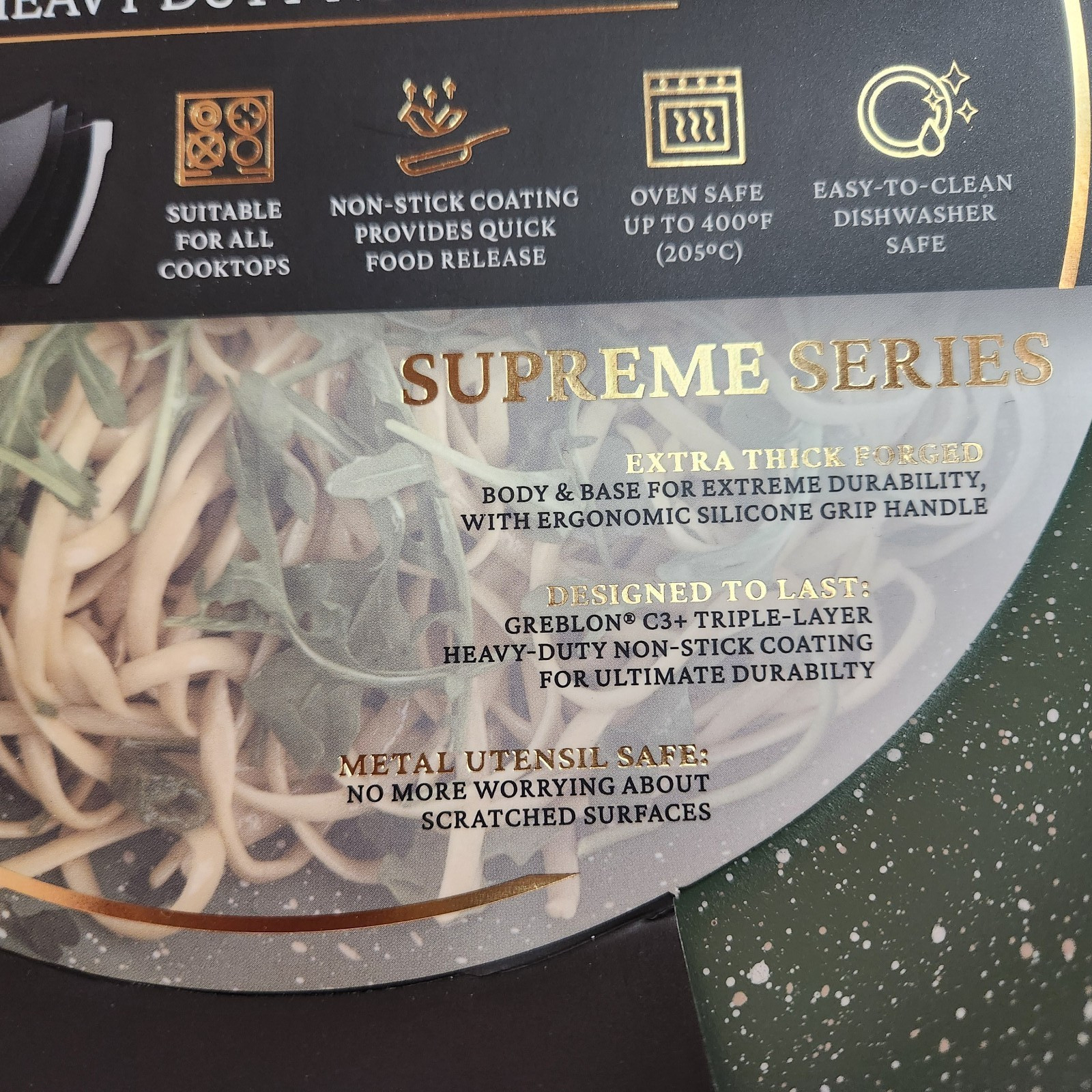 Thyme & Table 10 In Non-Stick Fry Pan Olive Heavy Duty Oven Safe New In Package