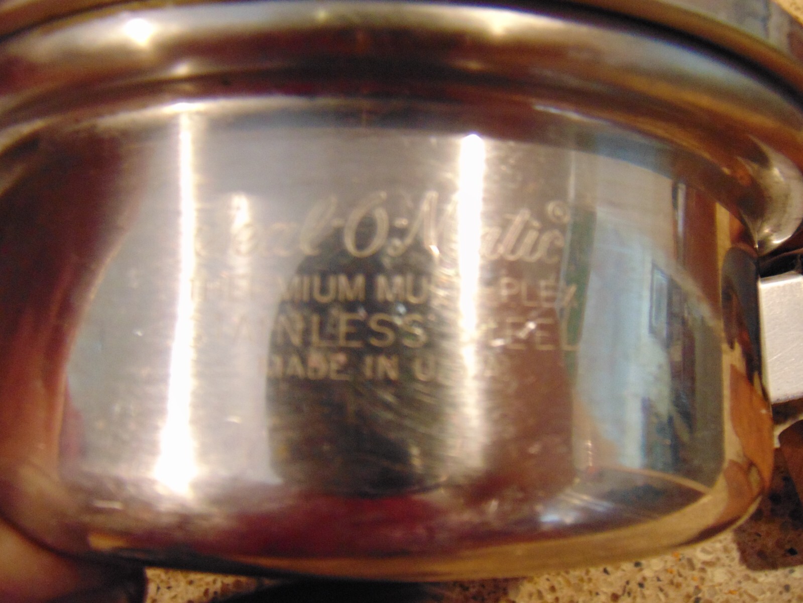 Vtg Seal O Matic 7″ Thermium Stainless Steel Multi Plex Pot With Lid Made in USA