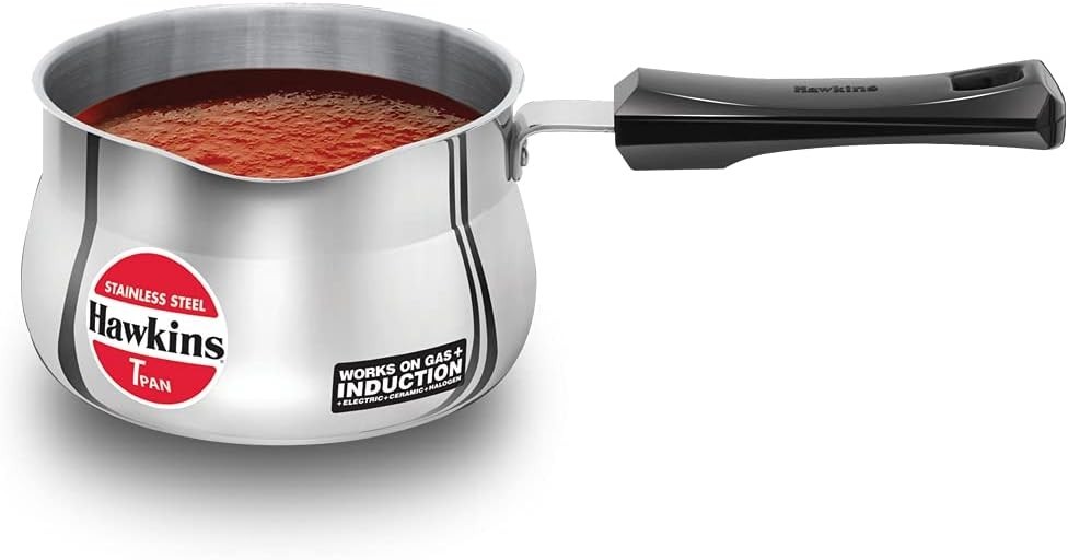 1.5L Stainless Steel Saucepan Tea Pan Induction Chai Pot Silver