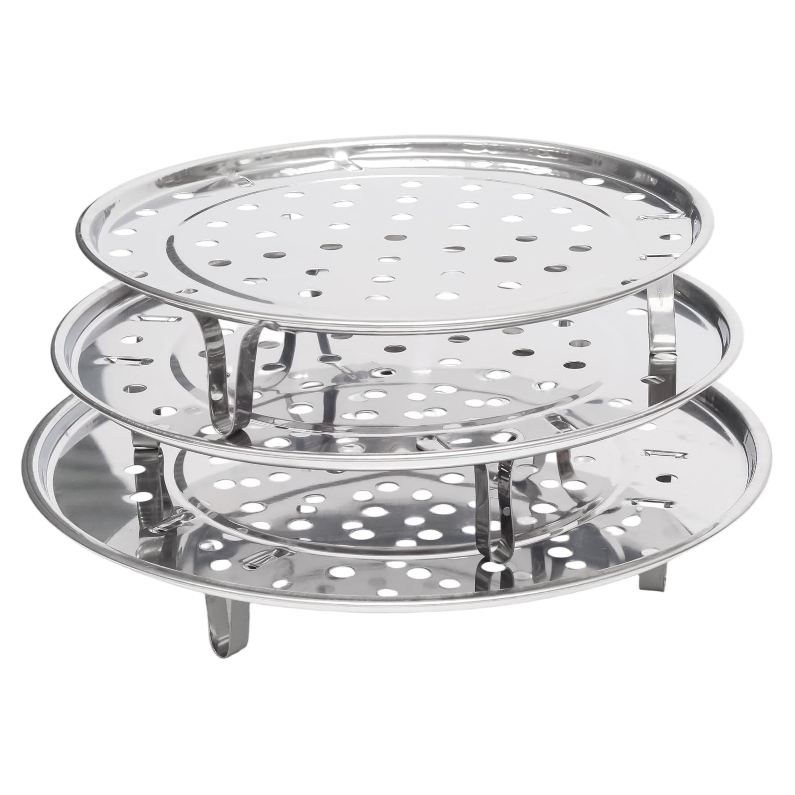 3 Pack Stainless Steel Steaming Rack, Steamer Rack for Pots, 7.87″ 8.66″ 9.45…
