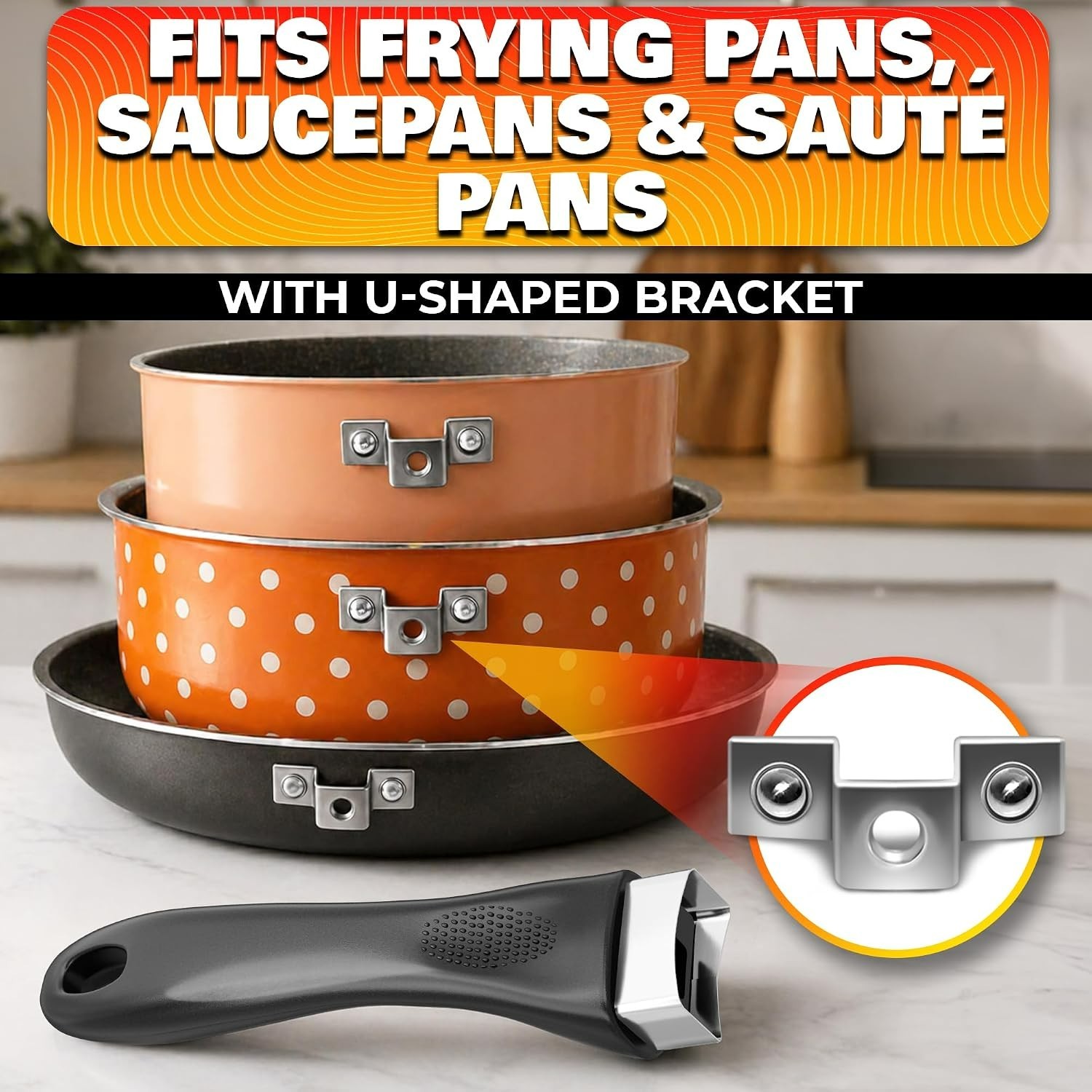 Durable Heat-Resistant Pot Handle Replacement with Screw Mount – Easy Clean