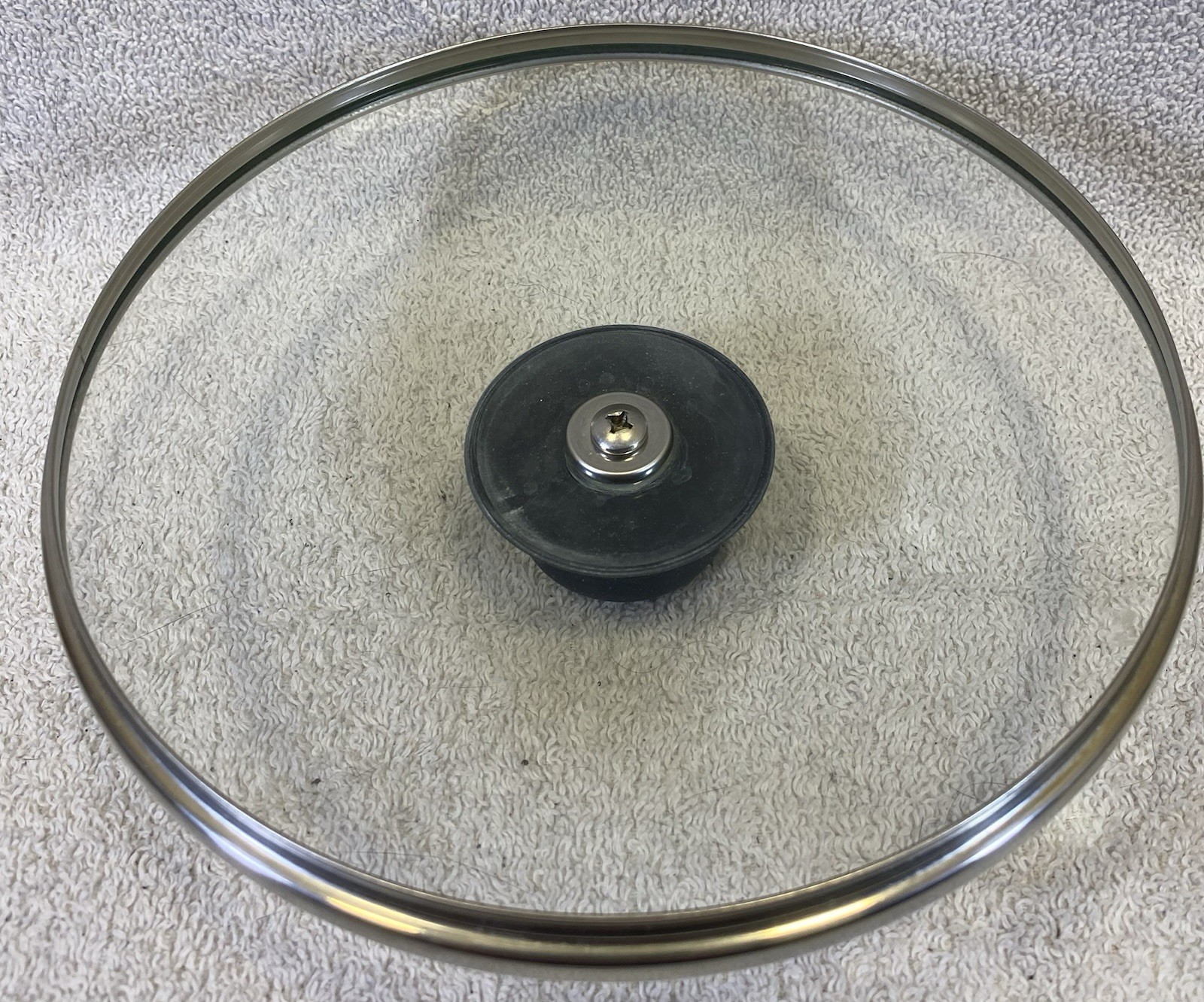Glass 8 Inch Sauce Pan / Pot / Skillet Replacement Lid Hard Plastic Knob