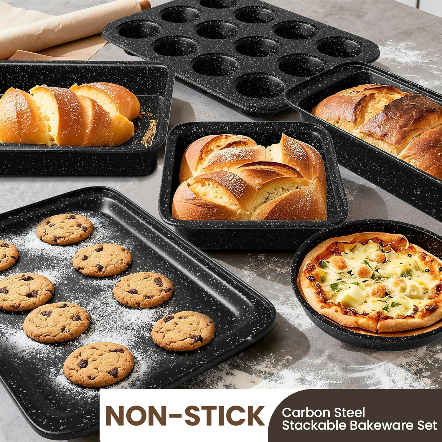 Pots and Pans Set Non Stick, 31 Piece Kitchen Induction Cookware & Bakeware Set