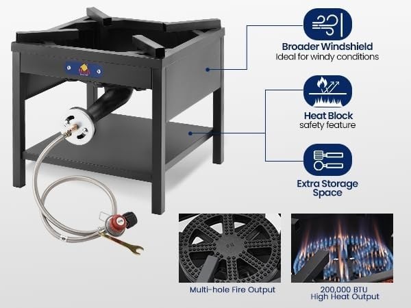 69QT Outdoor Wok and Propane Stove Outdoor Cooker Set