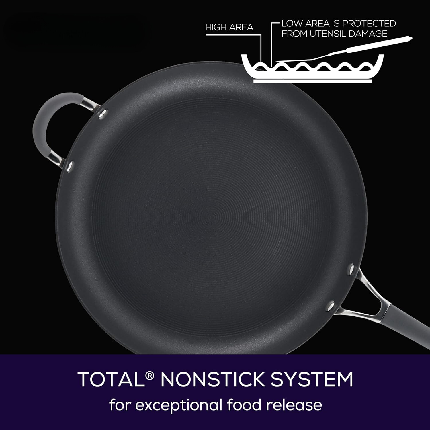Radiance Hard Anodized Nonstick Frying Pan Fry Pan / Hard Anodized Skillet 14in