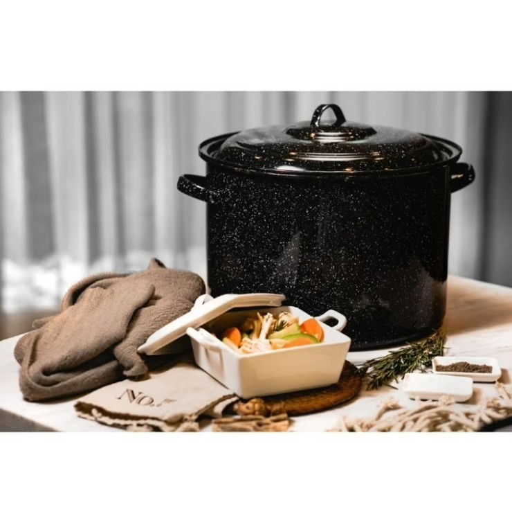 Granite Ware 12 Quart Nonstick Stock Pot with Lid for Soups and Stews NEW