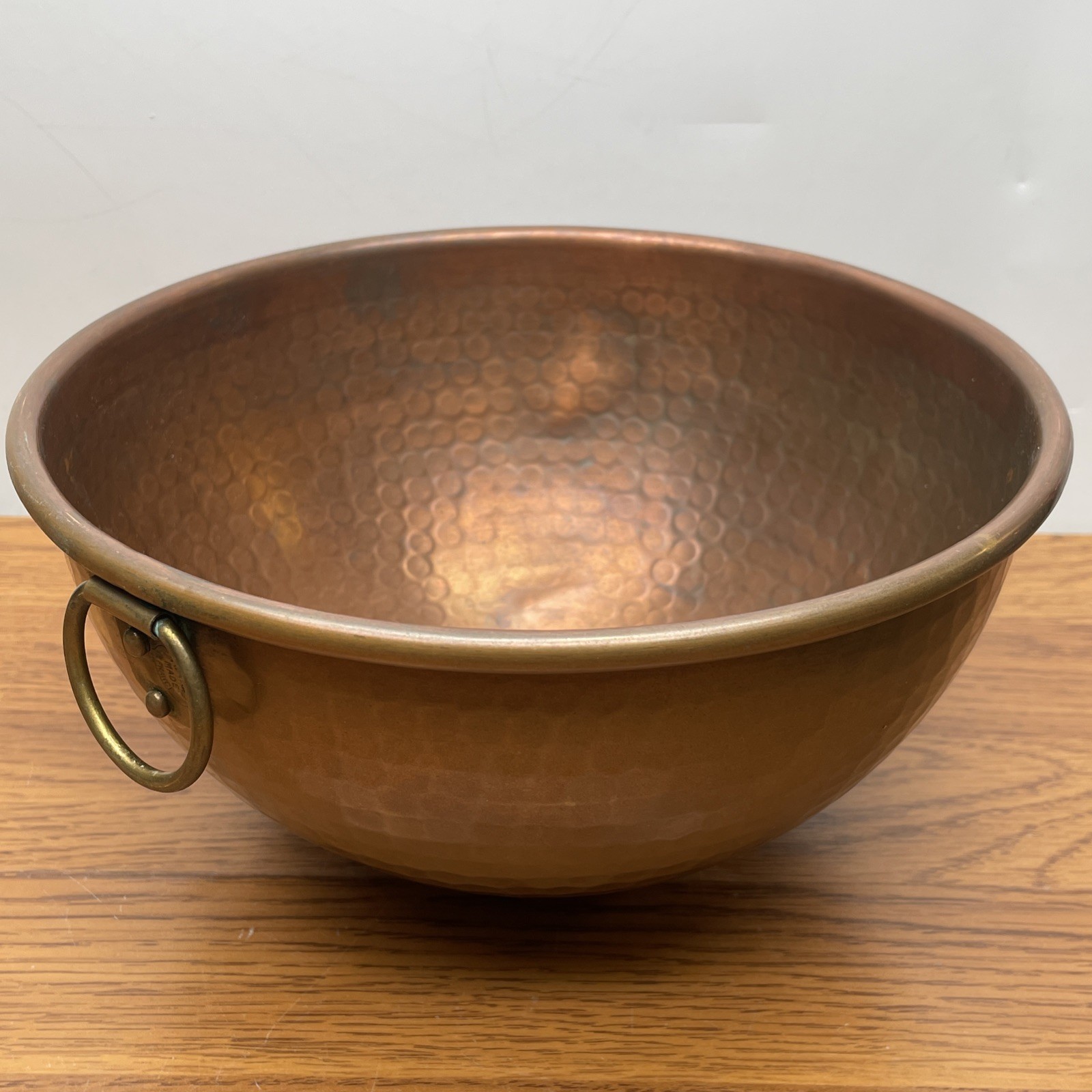 Havard Hammered Copper 9″ Whisking Bowl w/ rolled lip, Made in France