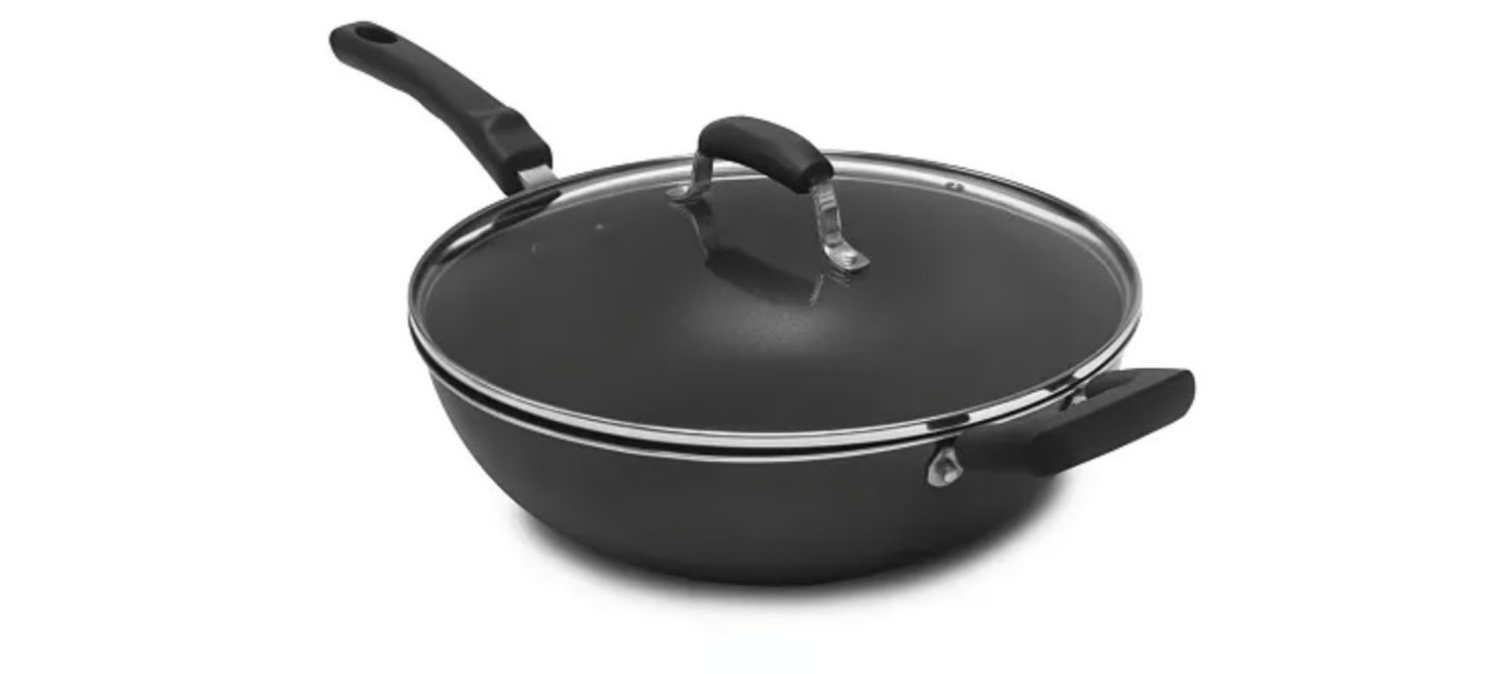 SEDONA 6.5 Qt. Wok With Tempered Glass Lid Ceramic Nonstick Durable Aluminum NEW
