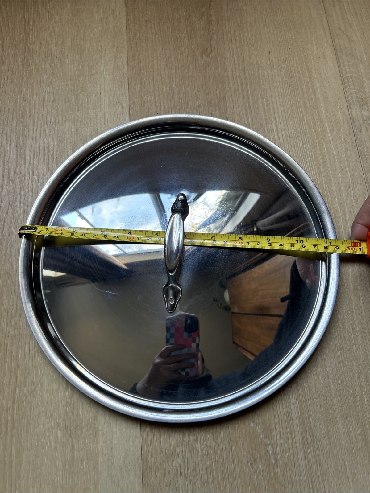All Clad D3 D5 Stainless Steel Lid Only 11 1/4″ Outside 10 1/2″ Inside