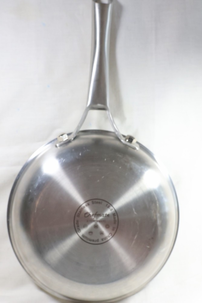 Chefmate Stainless Steel 18-8 Skillet 8″ size used only 3 times kitchen pan