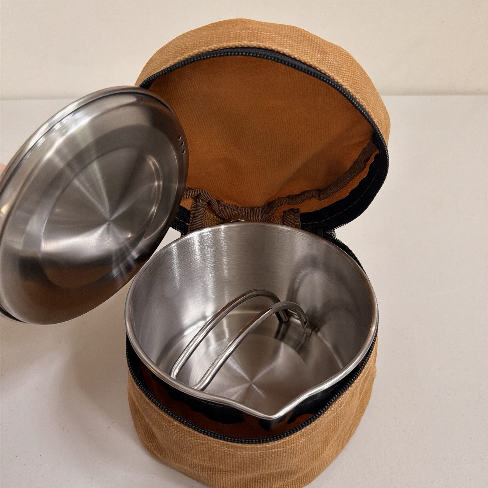 Stainless Steel 1.2L Saucepan w/ Lid, Double Handle, Silver Round