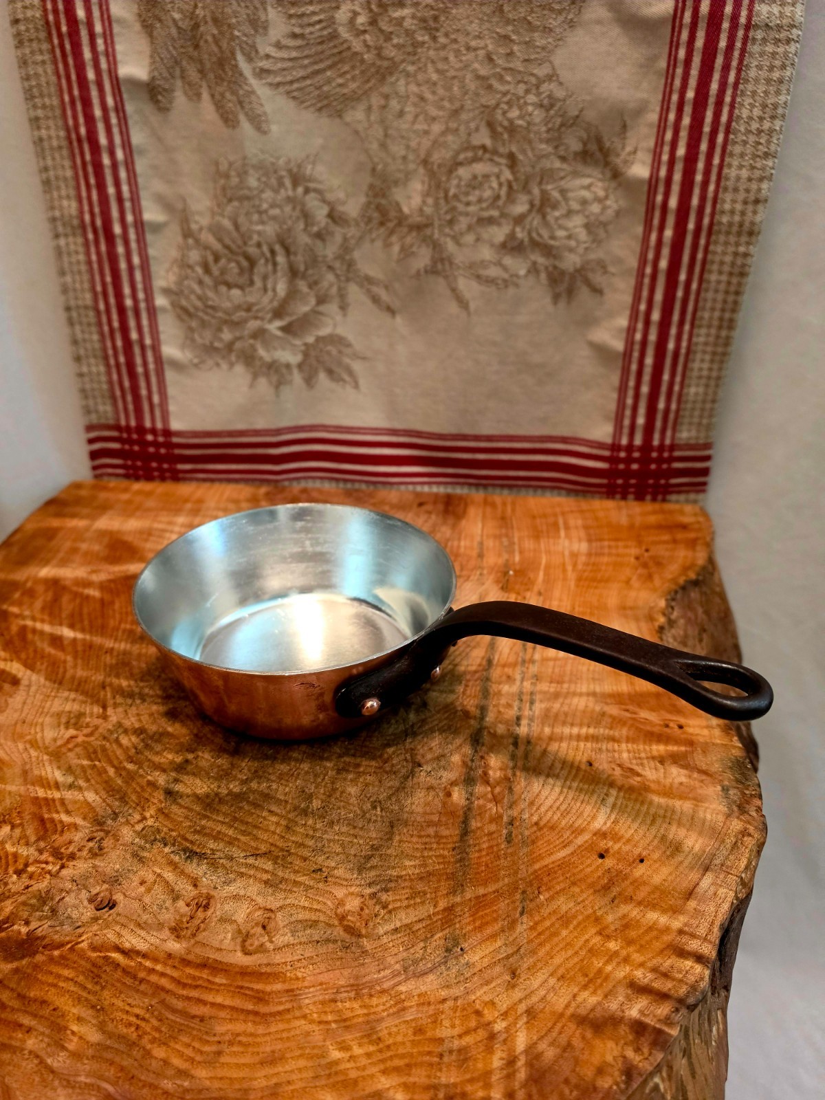 Bonjour France Copper Windsor-Splayed Saucepan Fresh Tin 16cm-6.25in 2.3mm 2.5lb