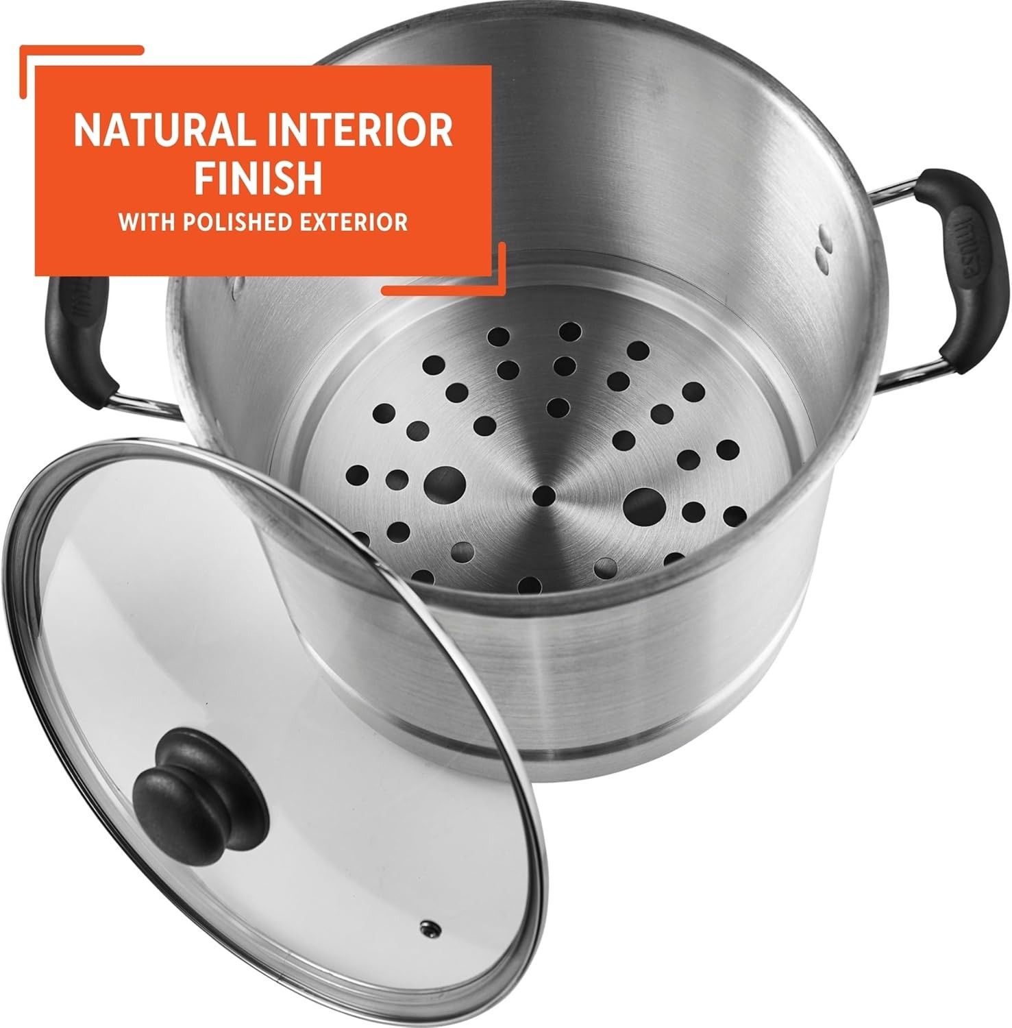 Versatile 20-Quart Steamer with Tempered Glass Lid – Cook Seafood and Vegetables