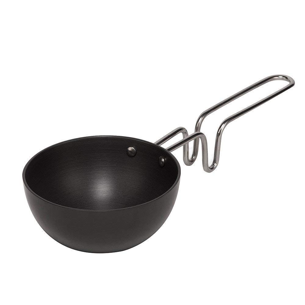 Hard Anodized Aluminium Mini Fry Pan Dal Tadka Skillet Black Cooking Pan