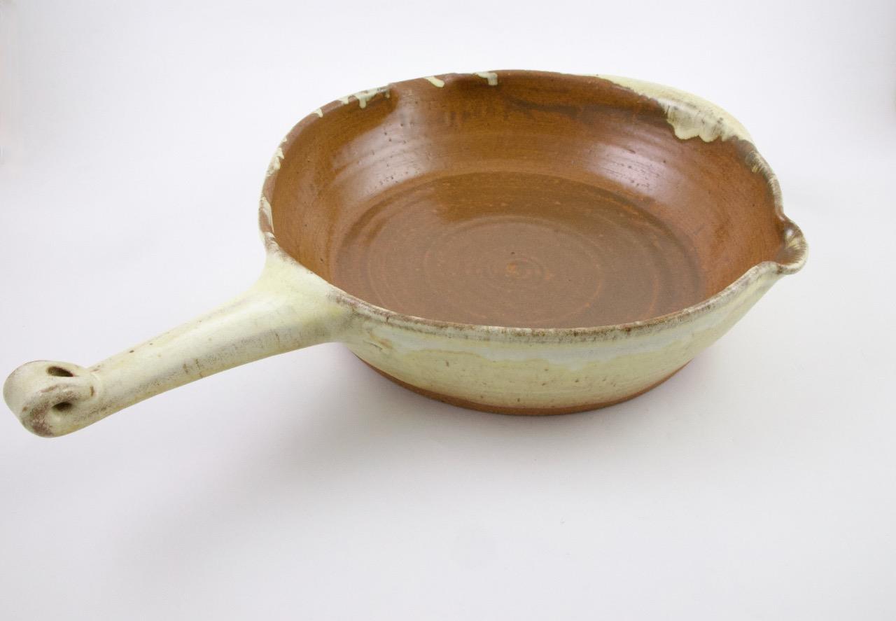 The Pottery Works Flameware Spouted 12″ Skillet Terry Silverman Fitzwilliam NH
