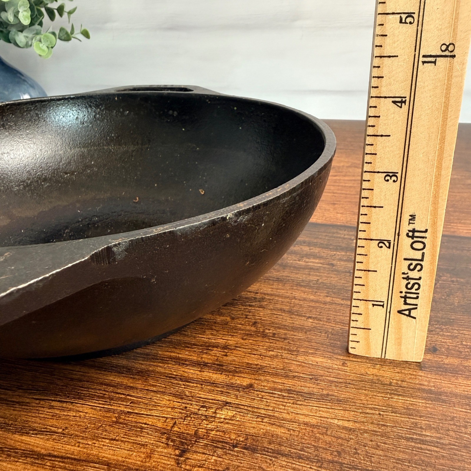Vintage Lodge 9MW Cast Iron Mini Wok Double Handle USA Seasoned 9 Inch