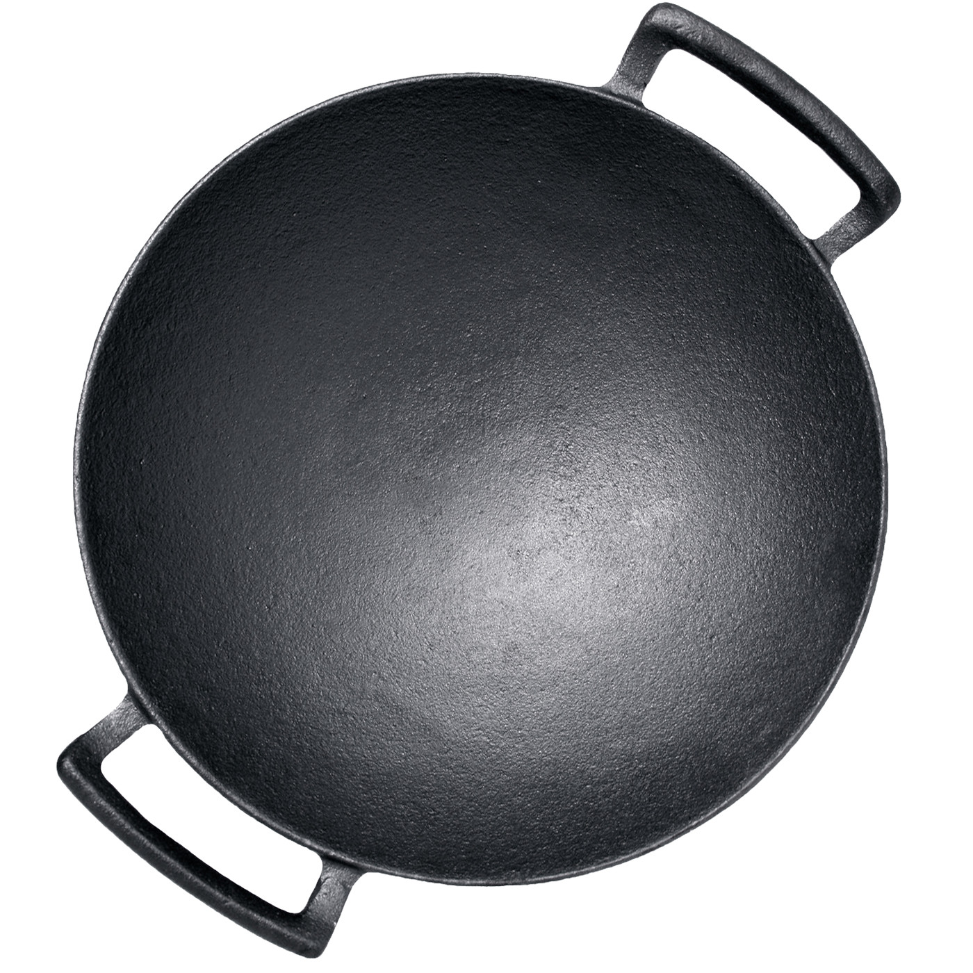 Backcountry Iron 14 inch Cast Iron Wok with Flat Base and Handles