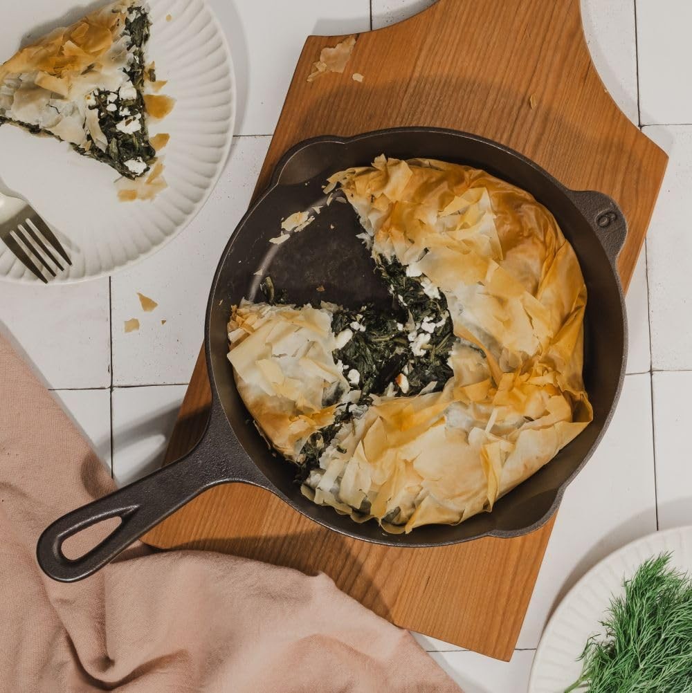 No. 6 skillet – 8 3/4 inch diameter Pre-seasoned Frying Pan, Made in