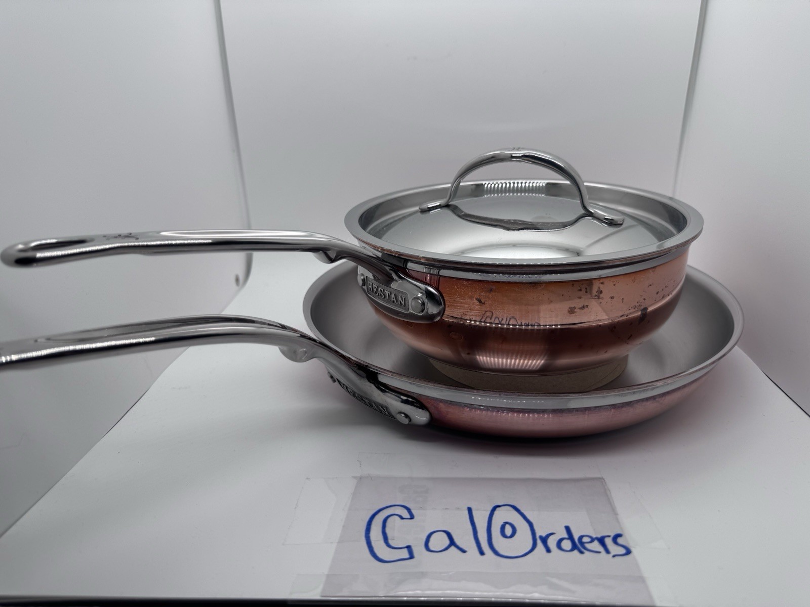 Hestan Copperbond: 11” Pan And 2qt Saucier Pot 5-ply! Made In Italy. Used Save $