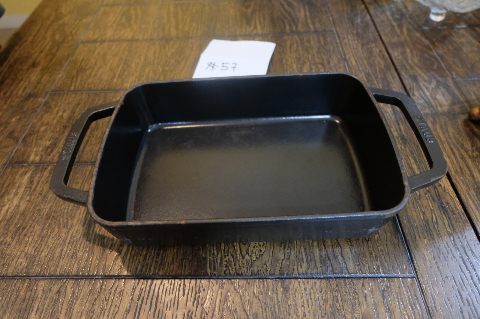 STAUB Cast Iron Roasting Pan 12” X 8” Rectangular EUC! #57