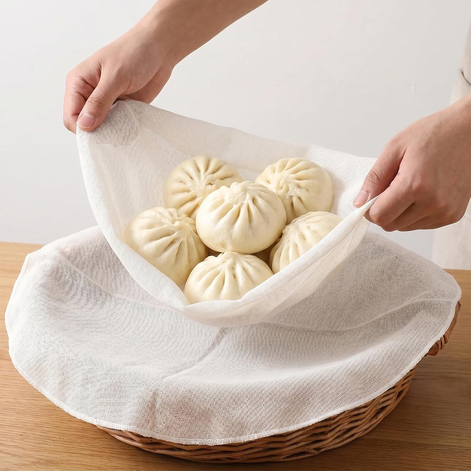 6 PCS Steamer Basket Liners Natural Pure Cotton Steamer Cloth Cheese Cloths
