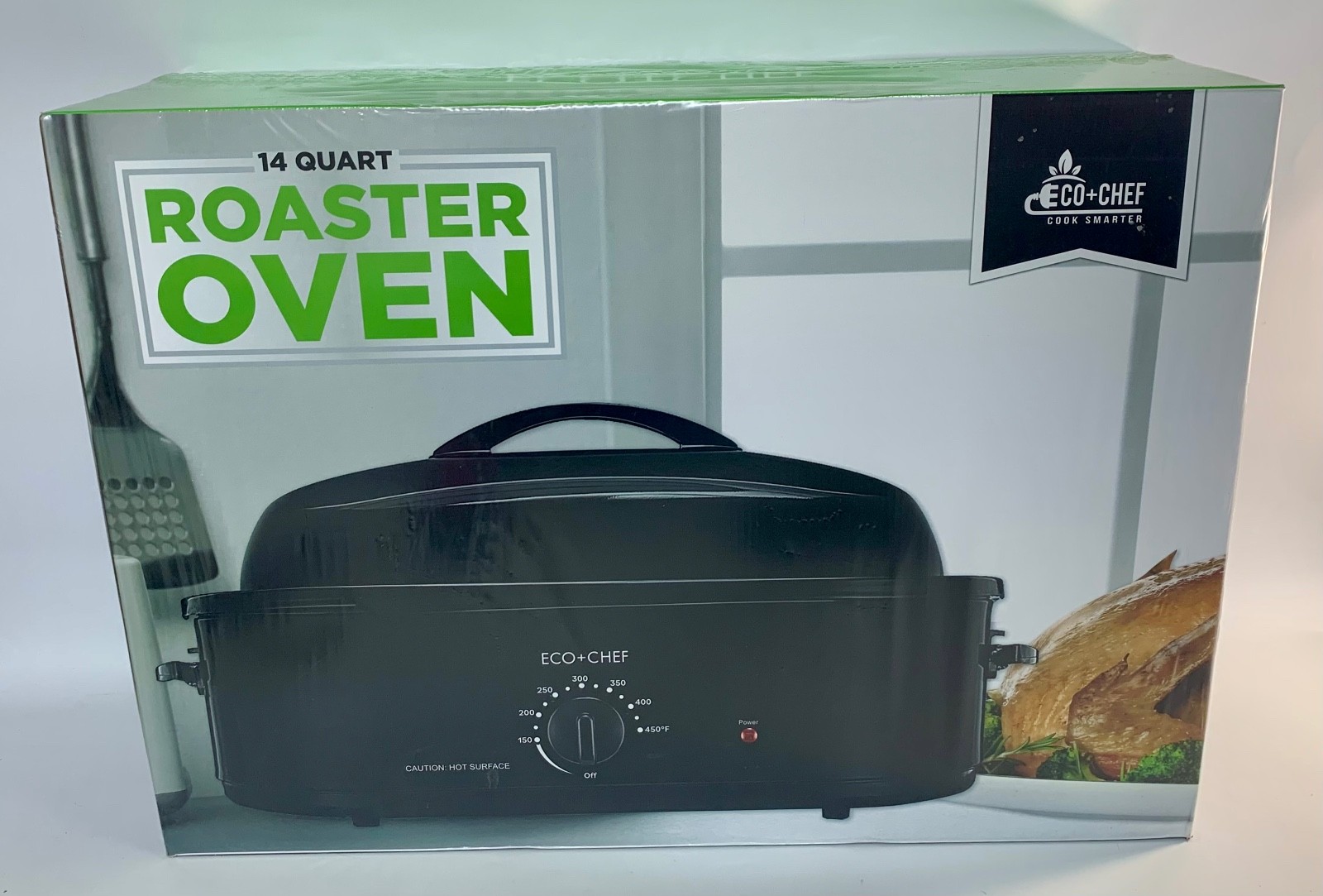 ECO+CHEF 14 Quart Roaster Oven Stainless Steel Turkey Roasting Pan New