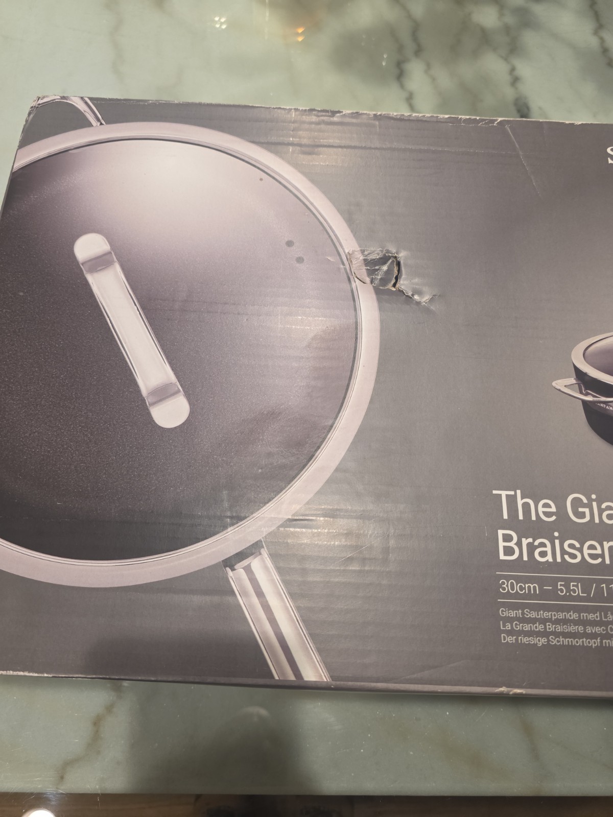 Scanpan Techniq The Giant Braiser 5.5l 6qt New Open Box