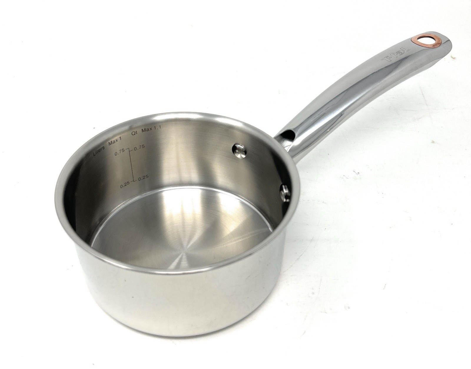 T-Fal Ultimate Stainless Steel Copper Bottom Cookware 12pc Set Induction