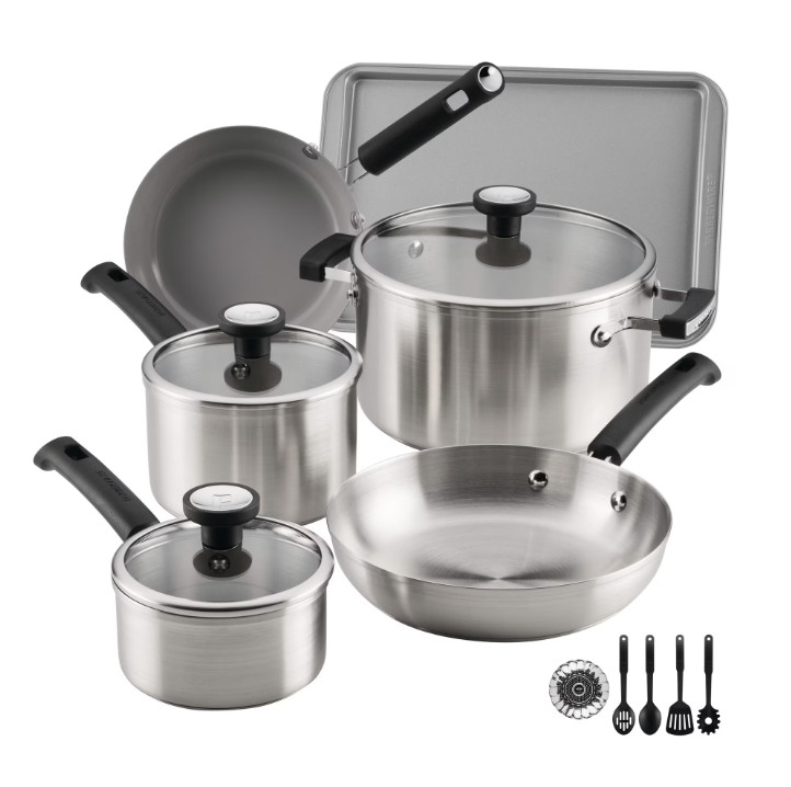Farberware TrueCook Stainless Steel Cookware Set 14pc Induction Safe