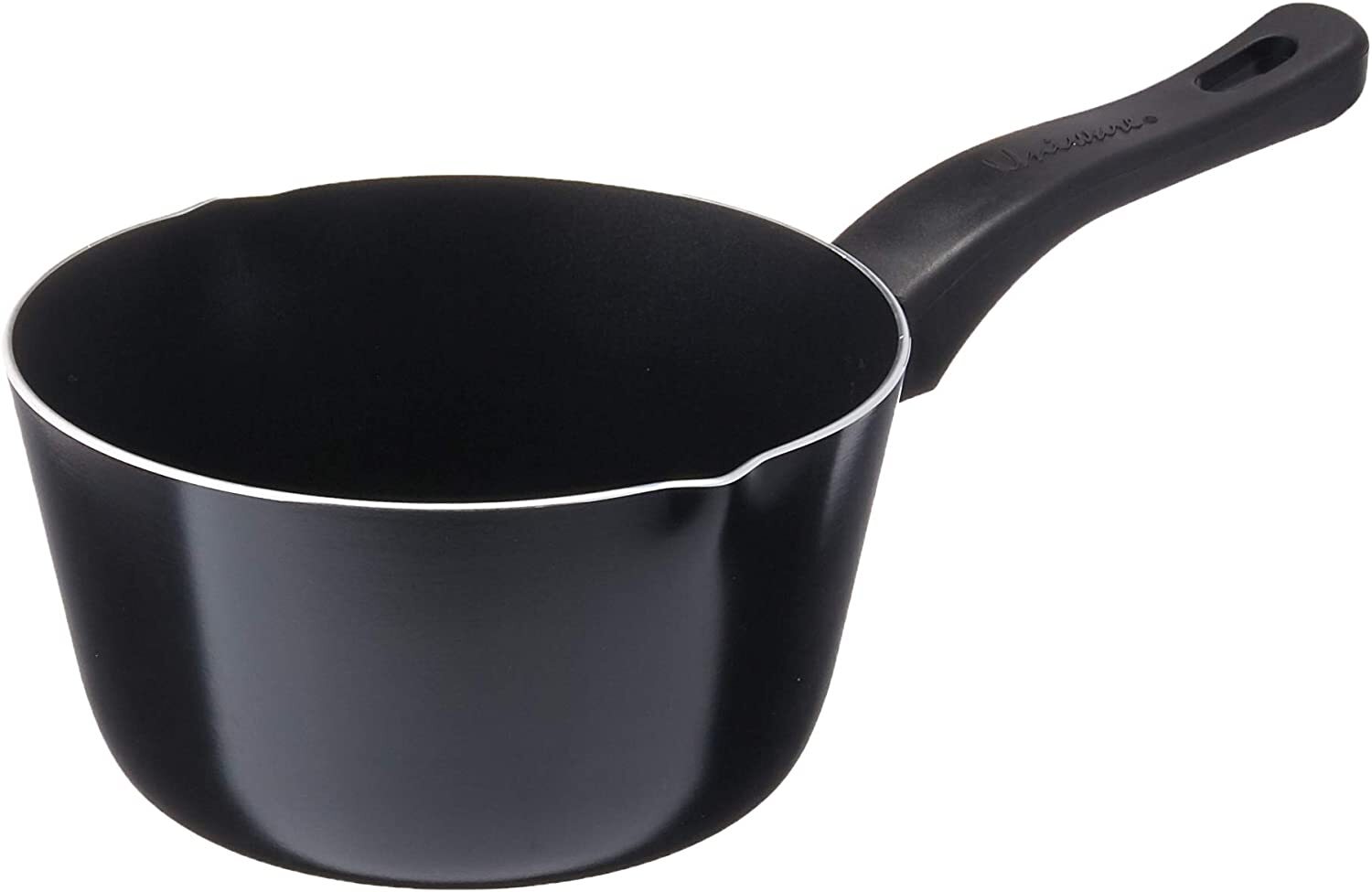 Aluminum Non Stick Saucepan With Pour Spouts, 5.5 / 6.0 / 7.0 Inches, Black